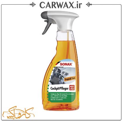 تصویر  واکس و محافظ مات داشبورد کاکپیت سوناکس با رایحه میوه های گرمسیری Sonax Cackpit Spray Tropical