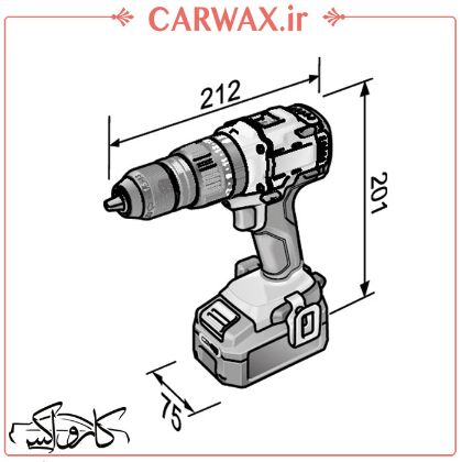 دریل شارژی ضربه ای 2 سرعته فلکس مدل FLEX PD 2G 18.0-EC