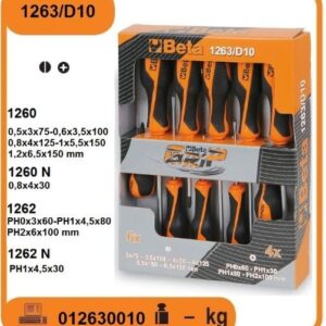 ست پیچ گوشتی دو سو و چهار سو 10 پارچه