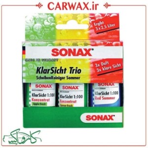 پک سه عددی شیشه شوی و براق کننده سوناکس Sonax Clear Glass Pack