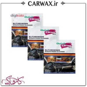 پک سه عددی شیشه شوی و براق کننده کوئیک کلین Quick clean Glass Cleaner