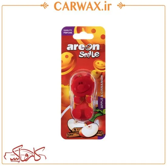 0012828_-areon-smile-apple-cinnamon_550 خوشبو کننده خودرو عروسکی سیب و دارچین آرئون اسمایل Areon Smile apple cinnamon - Image 1