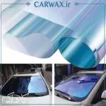 شیشه دودی خودرو تک لایه تم آبی 30 متری سولار فیلم - Image 2