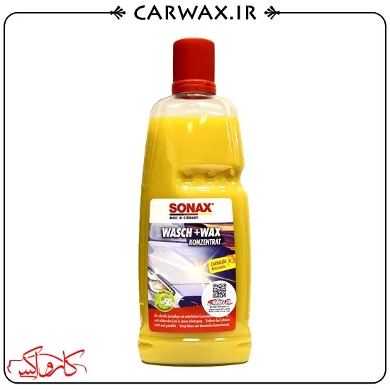 0016188_-1-sonax-wash-wax_550 شامپو واکس بدنه خودرو یک لیتری سوناکس Sonax Wash & Wax 1L - Image 1