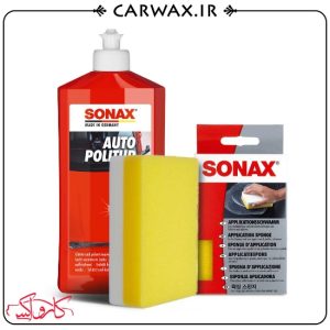 پک پد کاربردی اسفنجی و پولیش بدنه خودرو سوناکس Sonax Application Sponge & Car Polish Auto Pack
