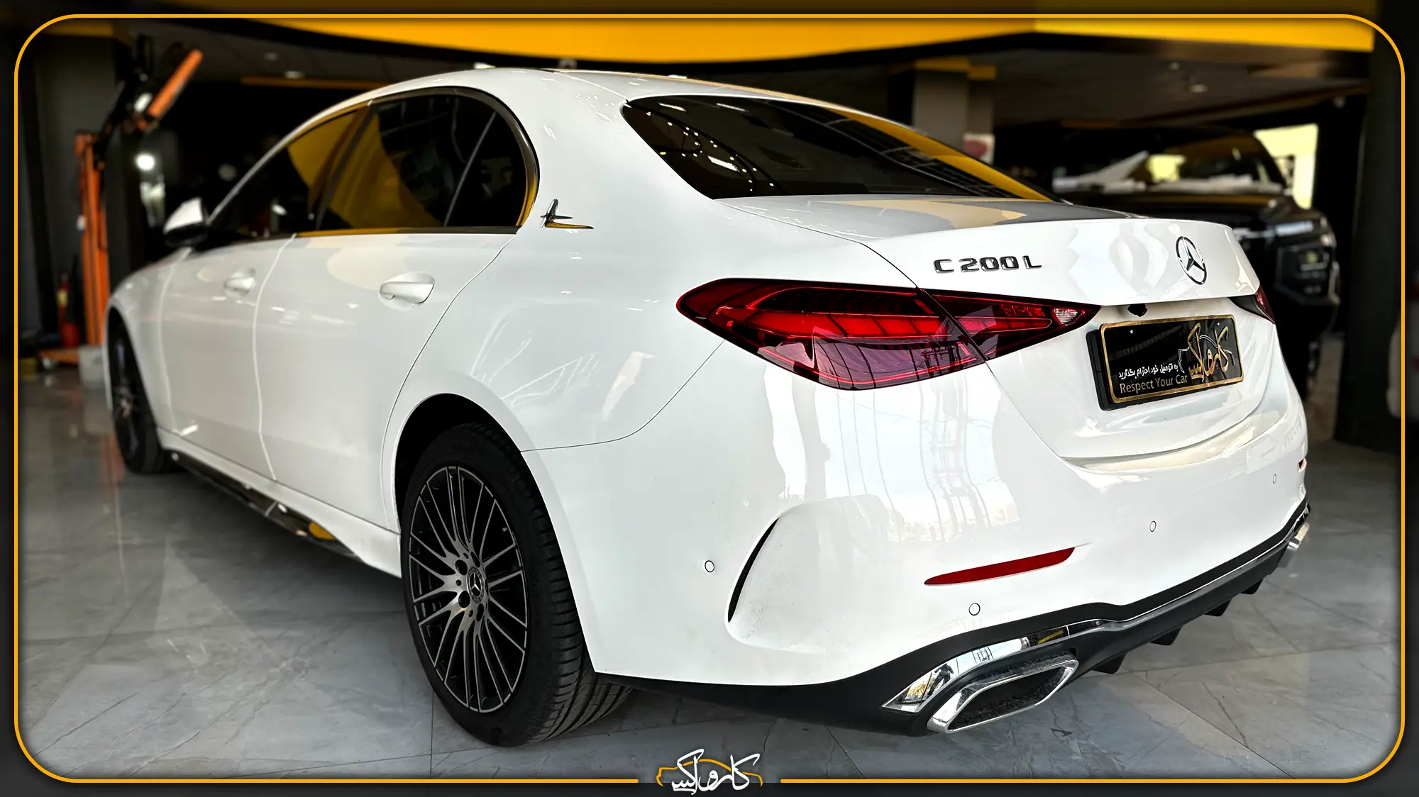 نتیجه اجرای کار سرامیک خودرو بنز C200