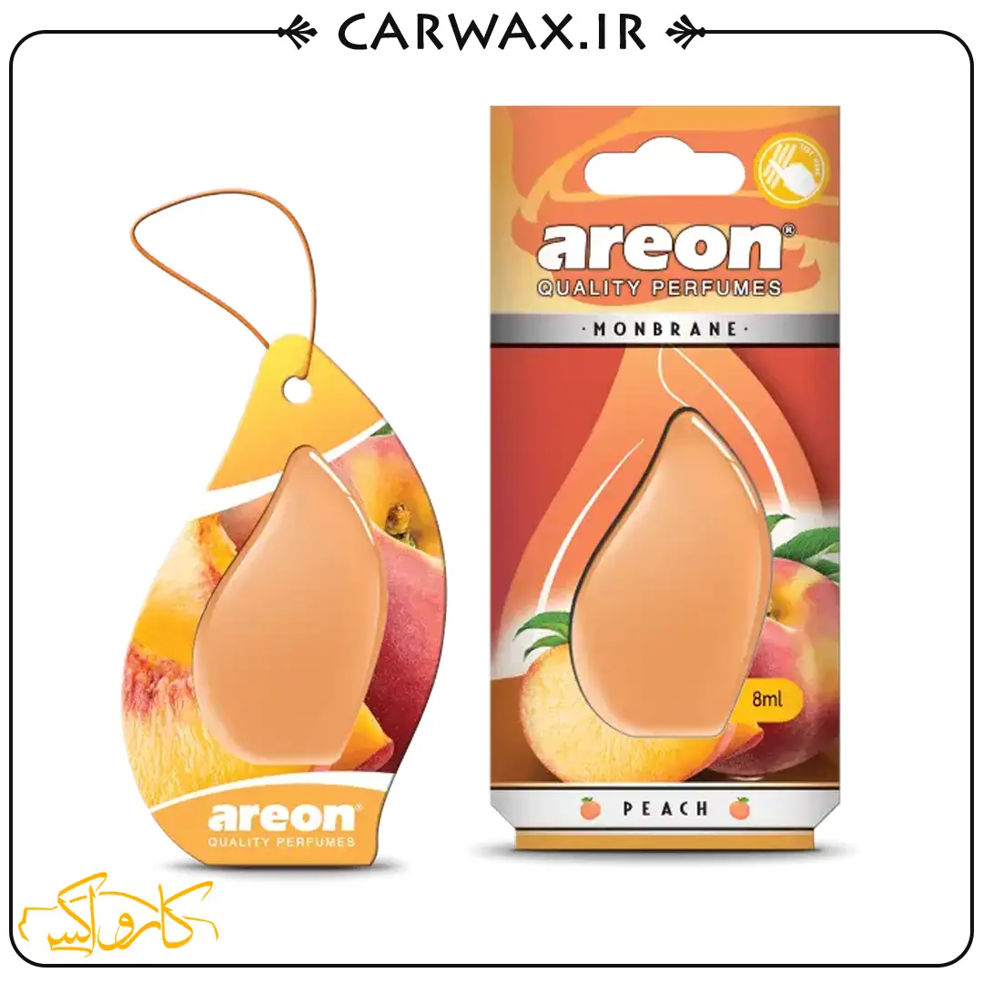 Areon-Monbrane-Peach-01 خوشبو کننده خودرو کارتی هلو آرئون مون برین Areon MonBrane Peach - Image 1