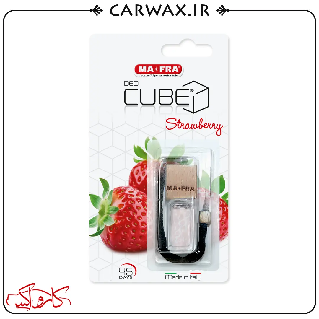 Deo_Cube_3 خوشبو کننده آویز خودرو توت فرنگی مفرا
