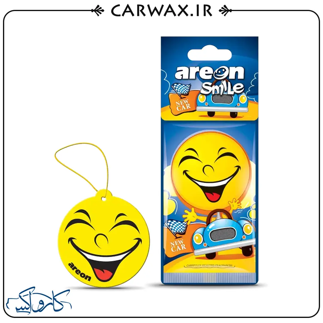 خوشبو کننده خودرو کارتی اسمایل نیوکار آرئون Areon New Car Smile خوشبو کننده خودرو کارتی اسمایل نیوکار آرئون Areon New Car Smile